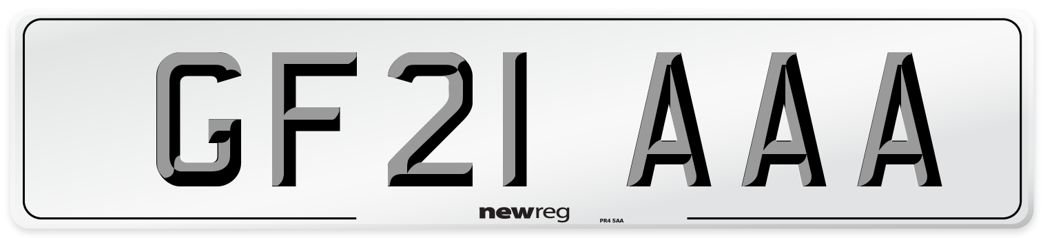 GF21 AAA Number Plate from New Reg